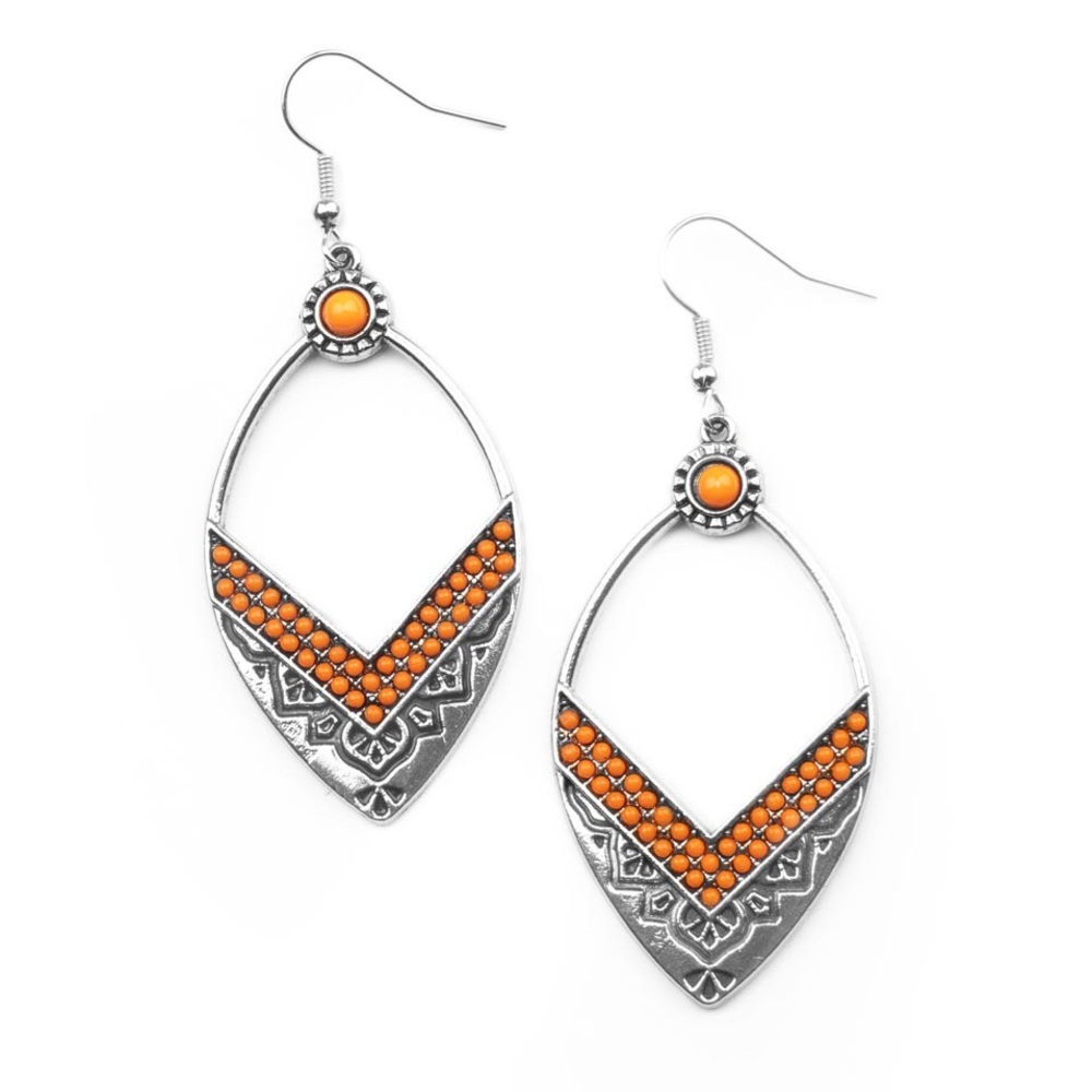 Polka Orange Earrings